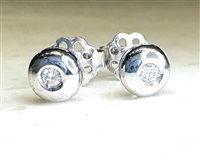 Orecchini Donna Punto Luce Diamante Taglio Brillante in Oro bianco Diamante P.L. DIA CT Sommer 0.08